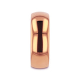 SOL Traditional Domed Rose Gold Plated Tungsten Carbide Wedding Ring