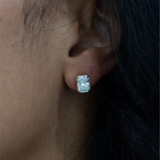 E133- Radiant ~ Moissanite Earrings