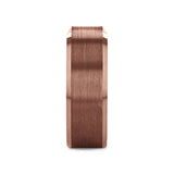 ROKA Flat Beveled Espresso Tungsten Carbide Ring with Brushed Center