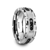 Valor Tungsten Ring with Black Diamond