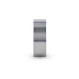 SOLAR Flat Profile Brushed Finish Men’s Titanium Wedding Band