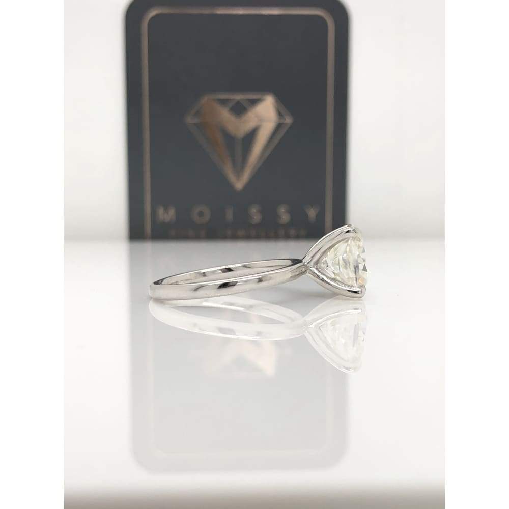 Ava ~ 18Kw 8X9Mm Elongated Cushion Moissanite Solitaire - Ring