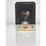 Diana ~ 18Kyw 7.5Mm Round Moissanite Diamond Halo And Band - Ring