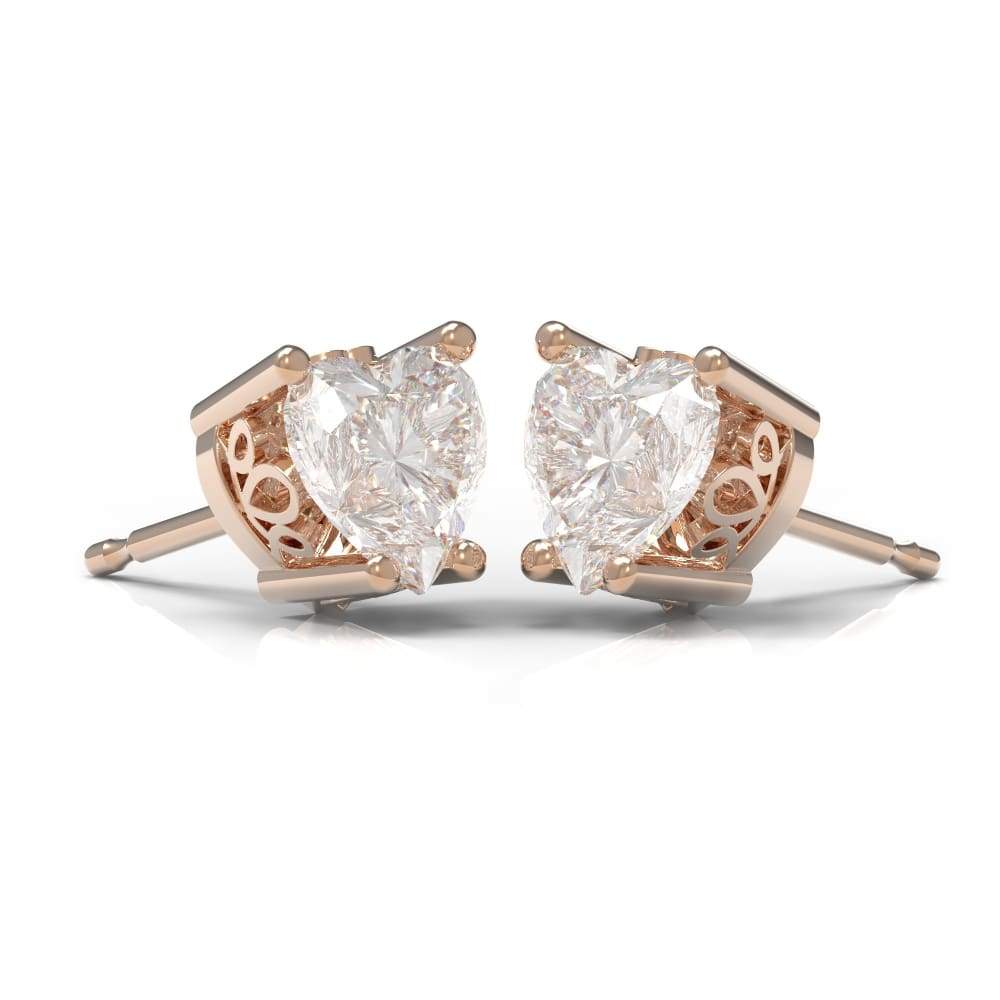 Earrings ~ 1.60Ct Heart Moissanite Earrings - Earrings
