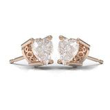 Earrings ~ 1.60Ct Heart Moissanite Earrings - Earrings