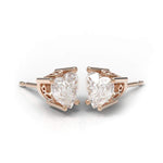 Earrings ~ 1.60Ct Heart Moissanite Earrings - Earrings