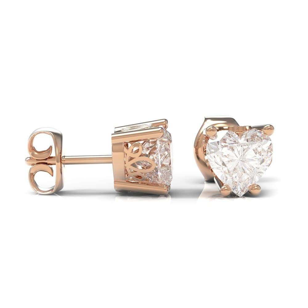 Earrings ~ 1.60Ct Heart Moissanite Earrings - Earrings