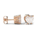 Earrings ~ 1.60Ct Heart Moissanite Earrings - Earrings