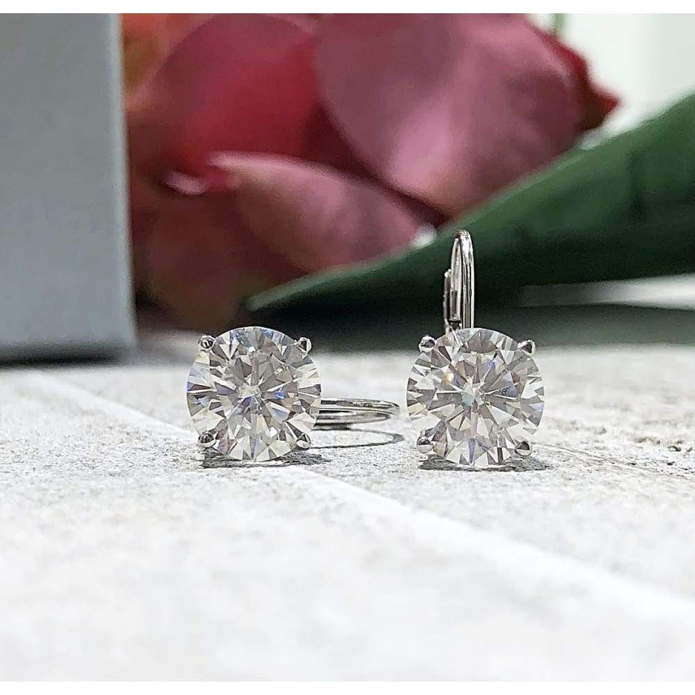 Earrings ~ 3Ctw Moissanite Dangle Earrings - Earrings