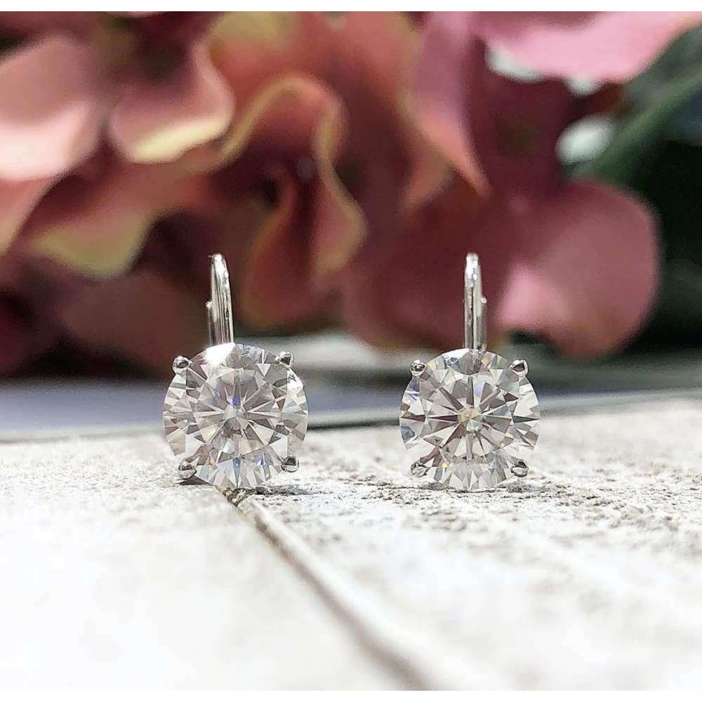Earrings ~ 3Ctw Moissanite Dangle Earrings - Earrings