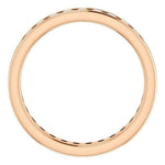 Eb012 - Diamond ~ .25 Ct Round Rose Gold Milgrain Wedding Band - Bands