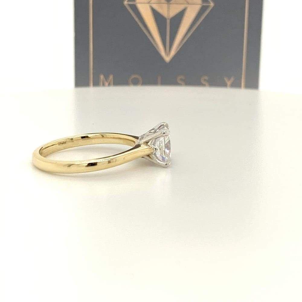 Hannah ~ 14Kyw 7Mm Cushion Moissanite Solitaire - Ring