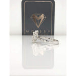 Melody ~ 18Kw 8X6Mm Emerald Charles & Colvard F1 Moissanite Diamond Halo And Band - Ring