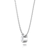Necklace ~ Solo Moissanite Solitaire Pendant - Necklace