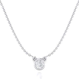 Necklace ~ Solo Moissanite Solitaire Pendant - Necklace