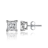 E134 ~ Princess ~ Moissanite  Earrings