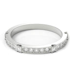 Wb050 ~ Diamond ~ 0.25 Ct Round White Gold Wedding Band Ring - Bands