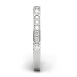 Wb050 ~ Diamond ~ 0.25 Ct Round White Gold Wedding Band Ring - Bands