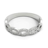 Wb051 ~ Diamond ~ 0.19 Ct Infinity Wedding Band - Bands