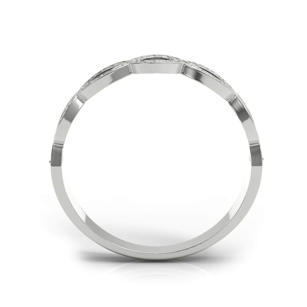 Wb051 ~ Diamond ~ 0.19 Ct Infinity Wedding Band - Bands