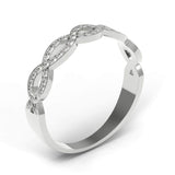 Wb051 ~ Diamond ~ 0.19 Ct Infinity Wedding Band - Bands