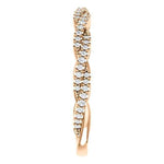 Wb054 - Diamond ~ 0.17Ct Infinity Gold Wedding Band - Bands