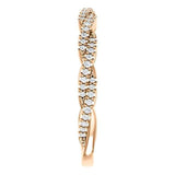 Wb054 - Diamond ~ 0.17Ct Infinity Gold Wedding Band - Bands