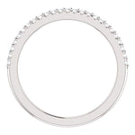 Wb066 ~ Diamond ~ .27Ct Round White Gold Wedding Band - Bands