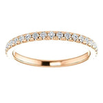 Wb072M ~ Moissanite ~ 0.40Ct Rose Gold Wedding Band - Bands