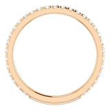 Wb072M ~ Moissanite ~ 0.40Ct Rose Gold Wedding Band - Bands