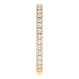 Wb072M ~ Moissanite ~ 0.40Ct Rose Gold Wedding Band - Bands