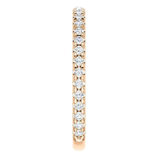 Wb072M ~ Moissanite ~ 0.40Ct Rose Gold Wedding Band - Bands