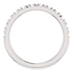 Wbm0081 ~ Moissanite ~ 0.72Ct White Gold French Set Wedding Band - Bands