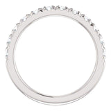 Wbm0081 ~ Moissanite ~ 0.72Ct White Gold French Set Wedding Band - Bands