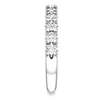 Wbm0081 ~ Moissanite ~ 0.72Ct White Gold French Set Wedding Band - Bands